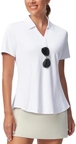 No-Tuck Peplum Polo V-Neck in White