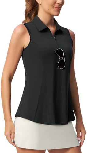 Sleeveless Peplum Polo in Black
